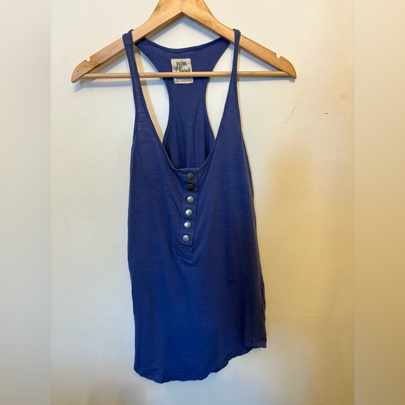 Zara Tops - Zara Royal Blue Buttoned Tank Top